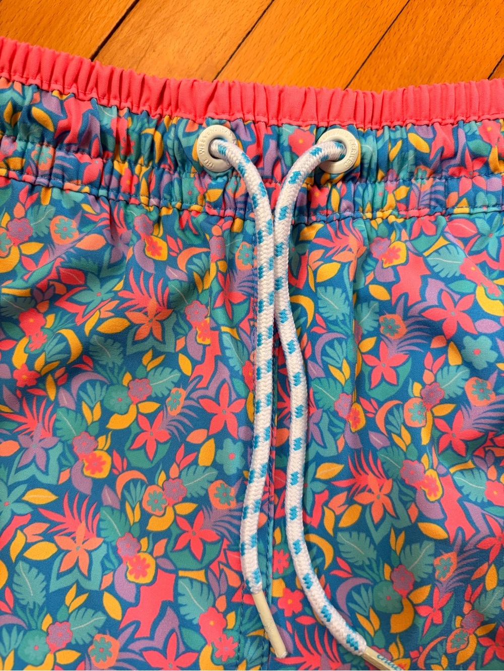 chubbies Pink and Blue Tropical Floral Swim Trunks - Picture 2 of 5